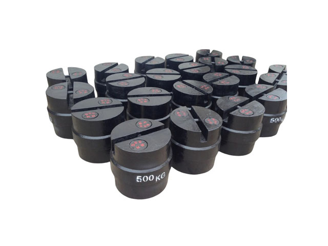 Peso de prueba de hierro fundido 500kg